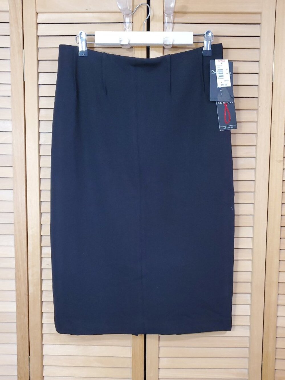Zac & Rachel Figure Defining Black Pull-On Pencil Skirt M